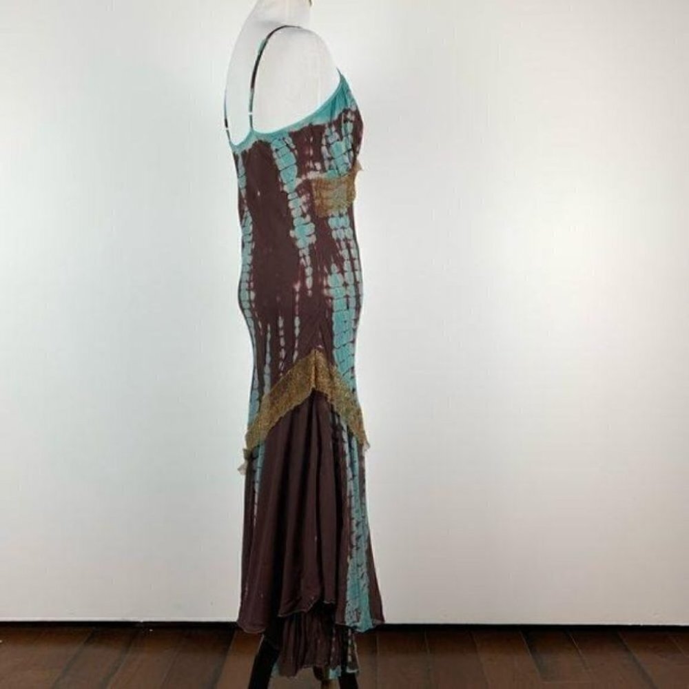 Temptation dress size S tie dye handkerchief hem Y2k mermaid vintage - Picture 3 of 9